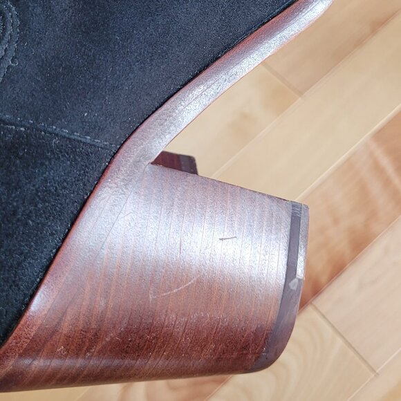 Vince Camuto Signature Black Suede Booties - Picture 12 of 13